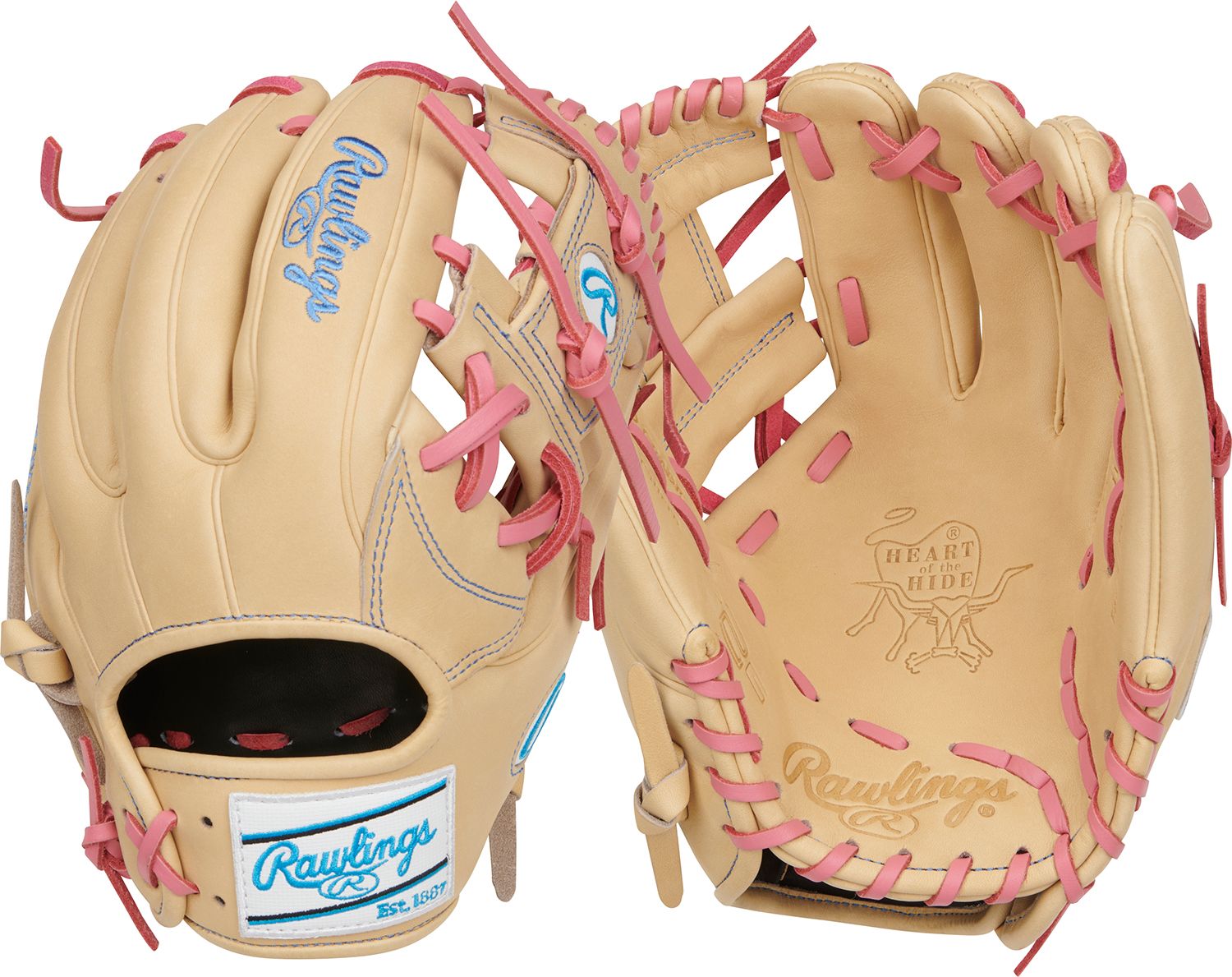 Rawlings 11.5″ HOH R2G Series Glove 2024, Camel/Pink/White