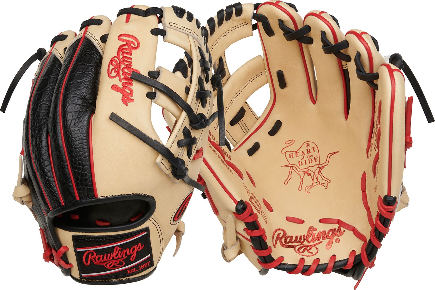 Rawlings 11.5″ HOH R2G Series Glove 2024, Camel/Red