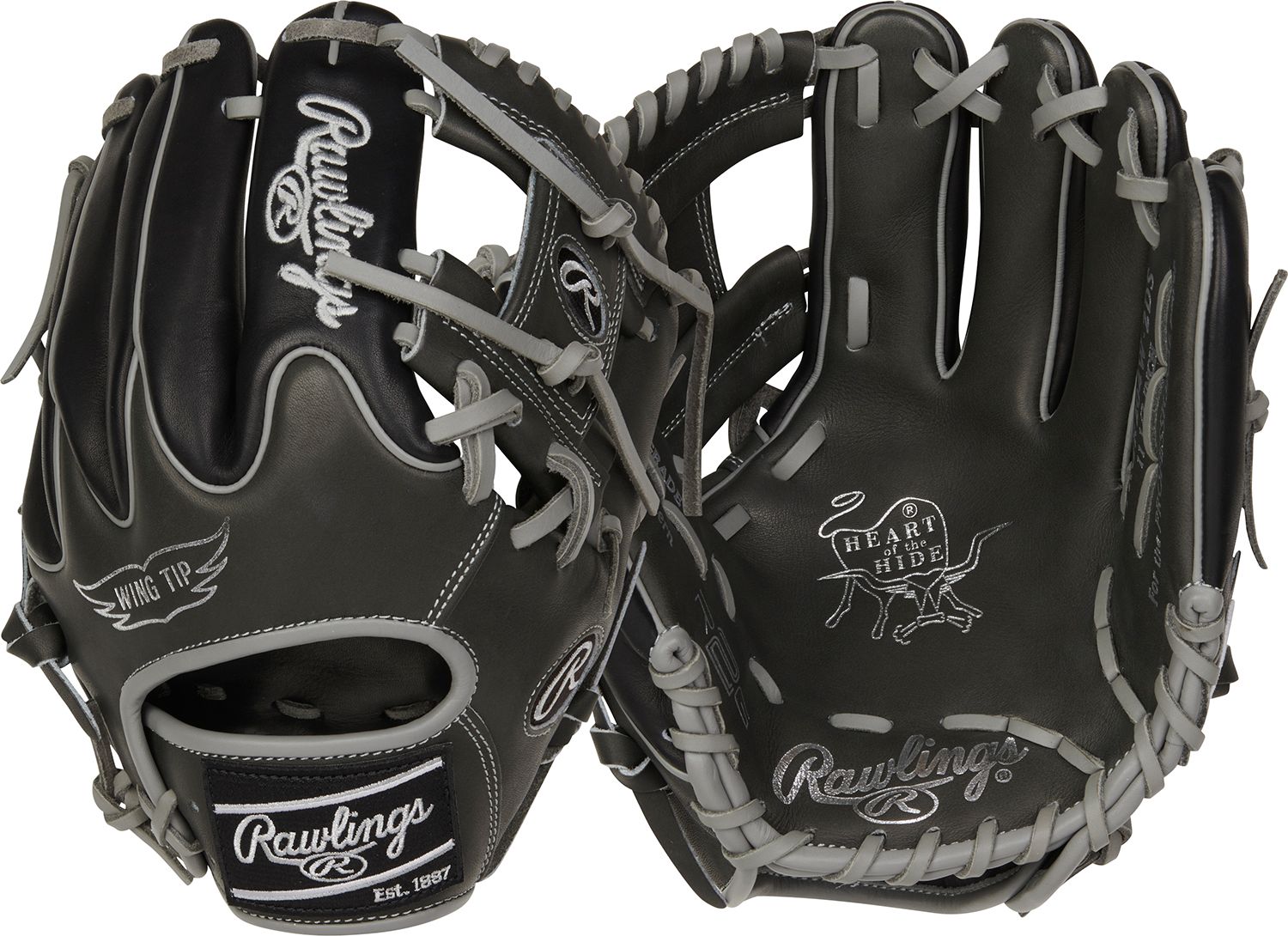 Rawlings 11.5″ HOH R2G Series Glove 2024, Shadow Gray/Black