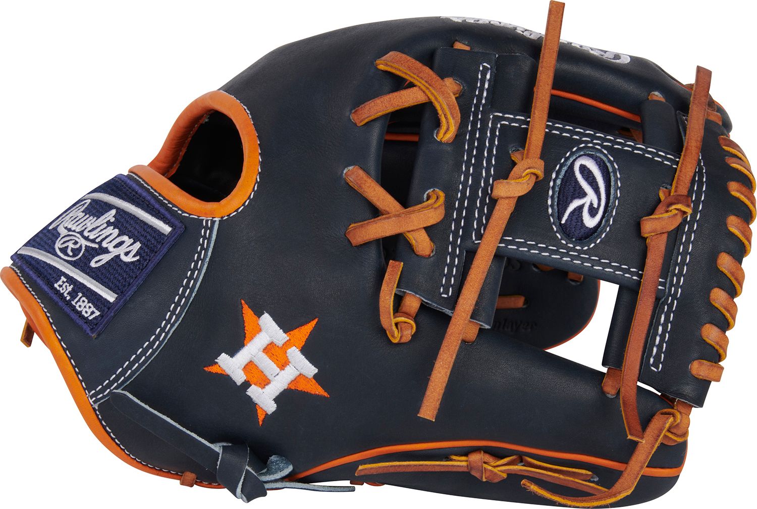 Rawlings 11.5” Houston Astros HOH Series Glove, Navy/Orange