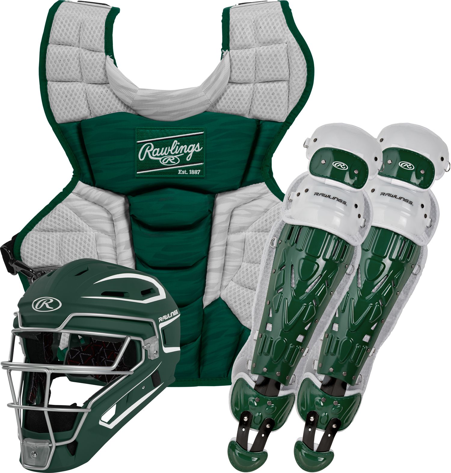 Dark Green/White