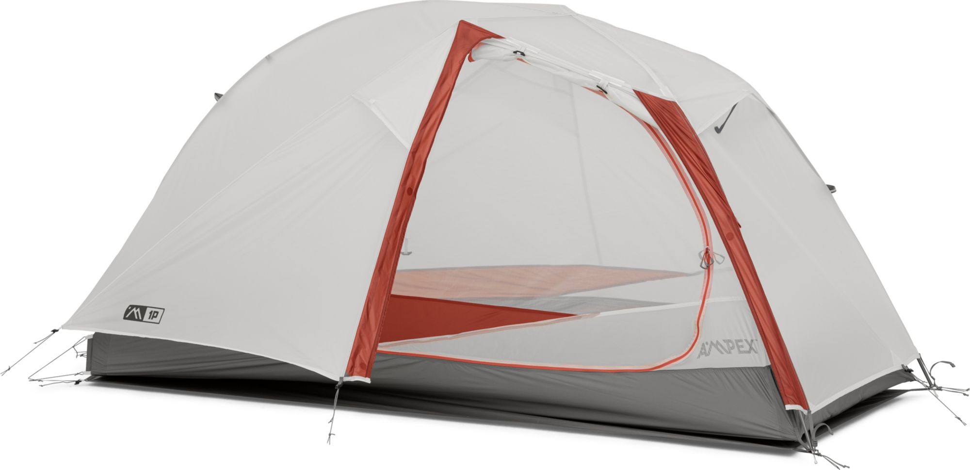 Photos - Tent AMPEX Codazzi 1 Person Backpacking , White/Red/Grey 23RDWU1PBCKPCKNGTC