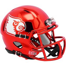 Louisville Cardinals Football Helmet Gray Pullover Hoodie