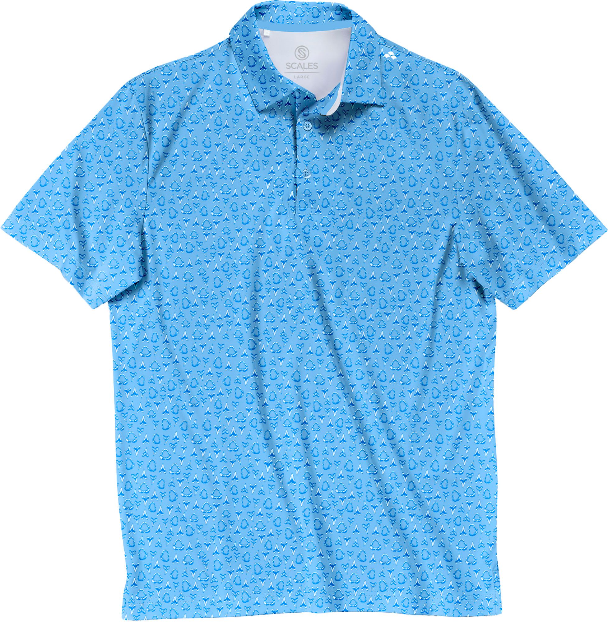 SCALES Men's Jaws Golf Polo