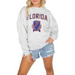 Gameday Couture Florida Gators White Sequin Crew Pullover Sweatshirt
