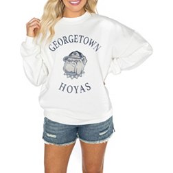 Women's Gameday Couture White Georgetown Hoyas Bonus Points Subtle Leopard Print T-Shirt Size: Small