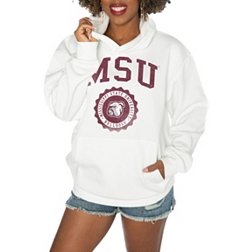 Gameday Couture Women's Mississippi State Bulldogs White Seal of Approval Premium Fleece Pullover Hoodie