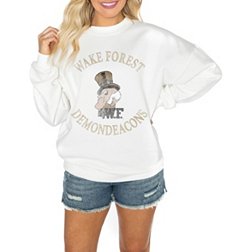 Gameday Couture Women's Wake Forest Demon Deacons White Play On Pullover Fleece Sweatshirt