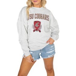 Gameday Couture Washington State Cougars White Sequin Crew Pullover Sweatshirt