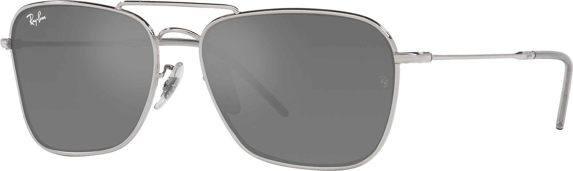Photos - Sunglasses Ray-Ban Ran-Ban Caravan Reverse , Men's, Silver/grey Mirror Silver 23RYB 