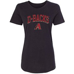 Soft As A Grape Women's Arizona Diamondbacks Black Wordmark T-Shirt