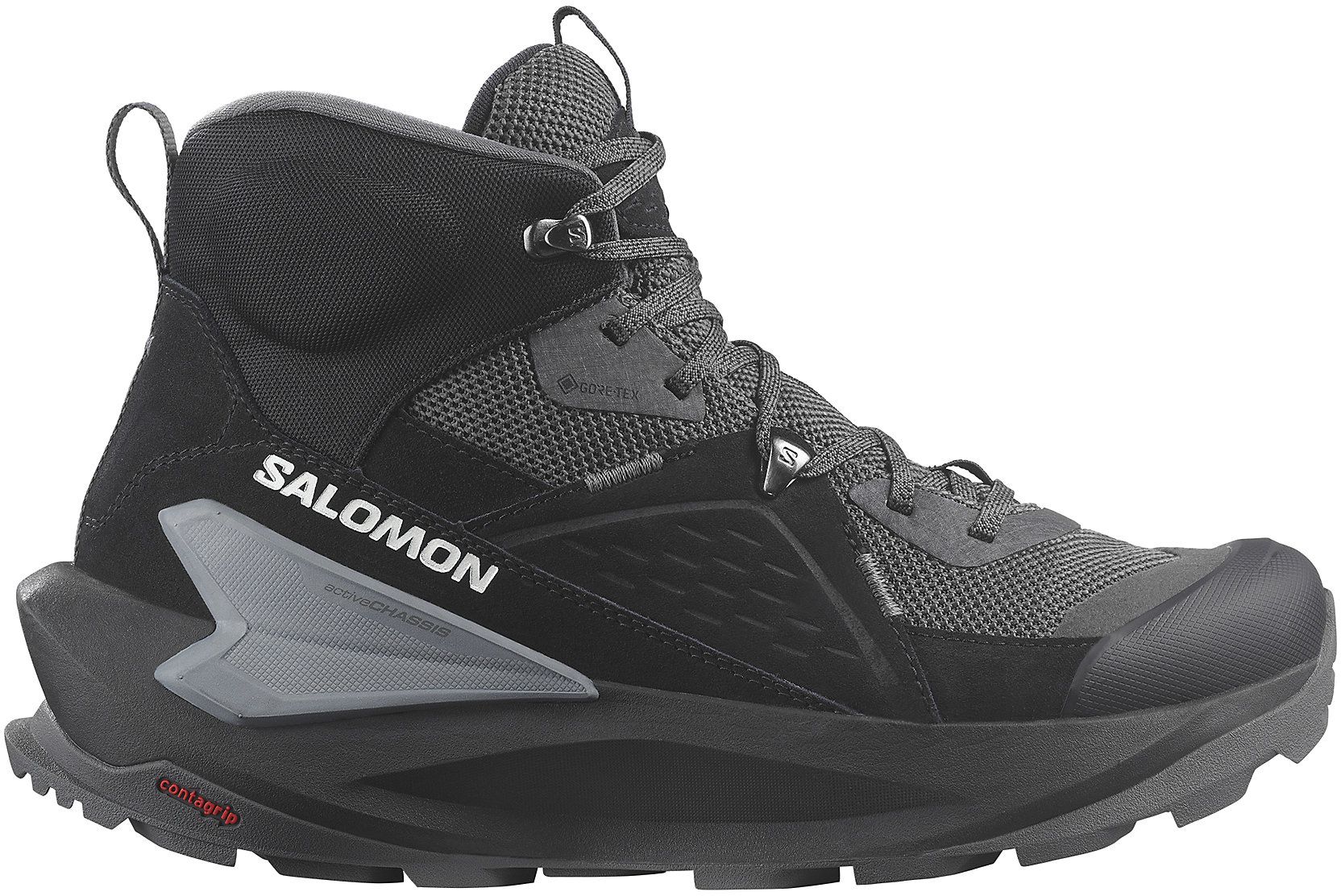 Photos - Trekking Shoes Salomon Men's Elixir Mid GTX Boot, Size 9, Black/Magnet/Quiet Shade 23SALM 