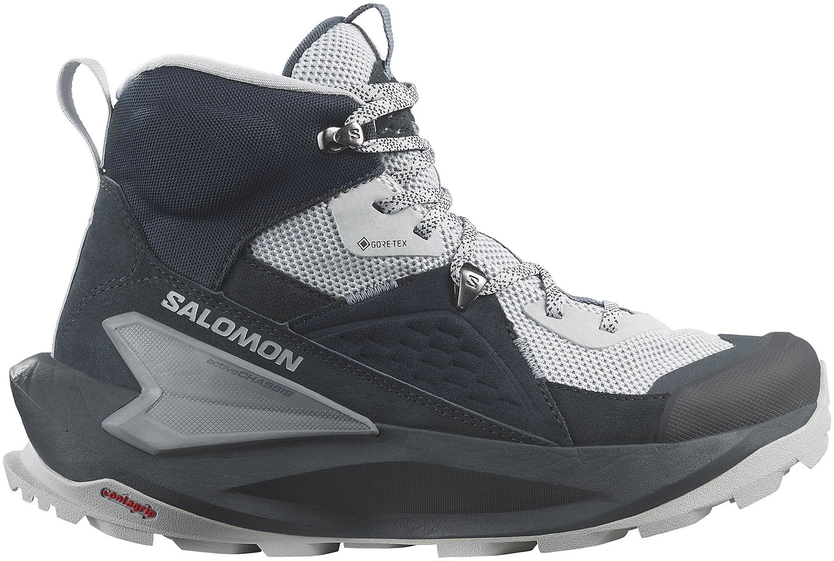 Photos - Trekking Shoes Salomon Women's Elixir Mid GTX Boot, Size 8, Carbon/Pearl Blue/Flint S 23S 