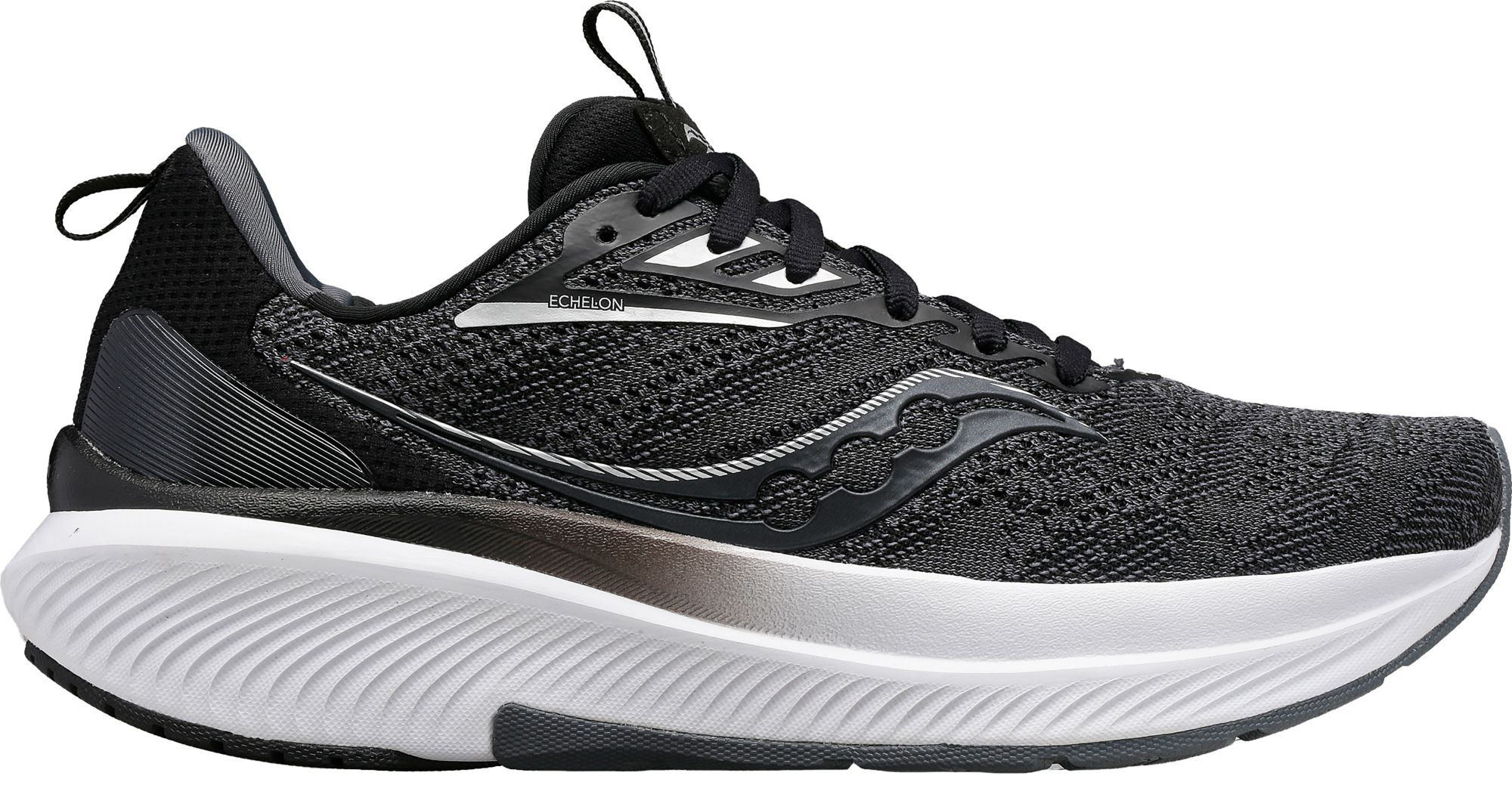 Saucony Men’s Echelon 9 Running Shoes, Size 9.5, Black/White | Black Friday Deal