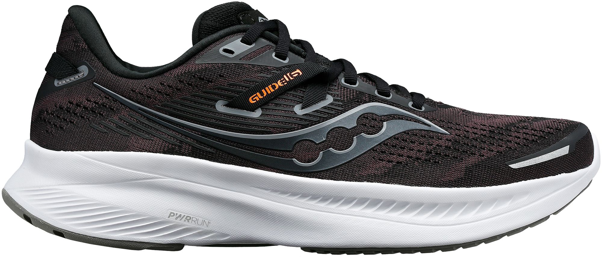 Saucony Men’s Guide 16 Running Shoes, 8 W, Black/White | Black Friday Deal