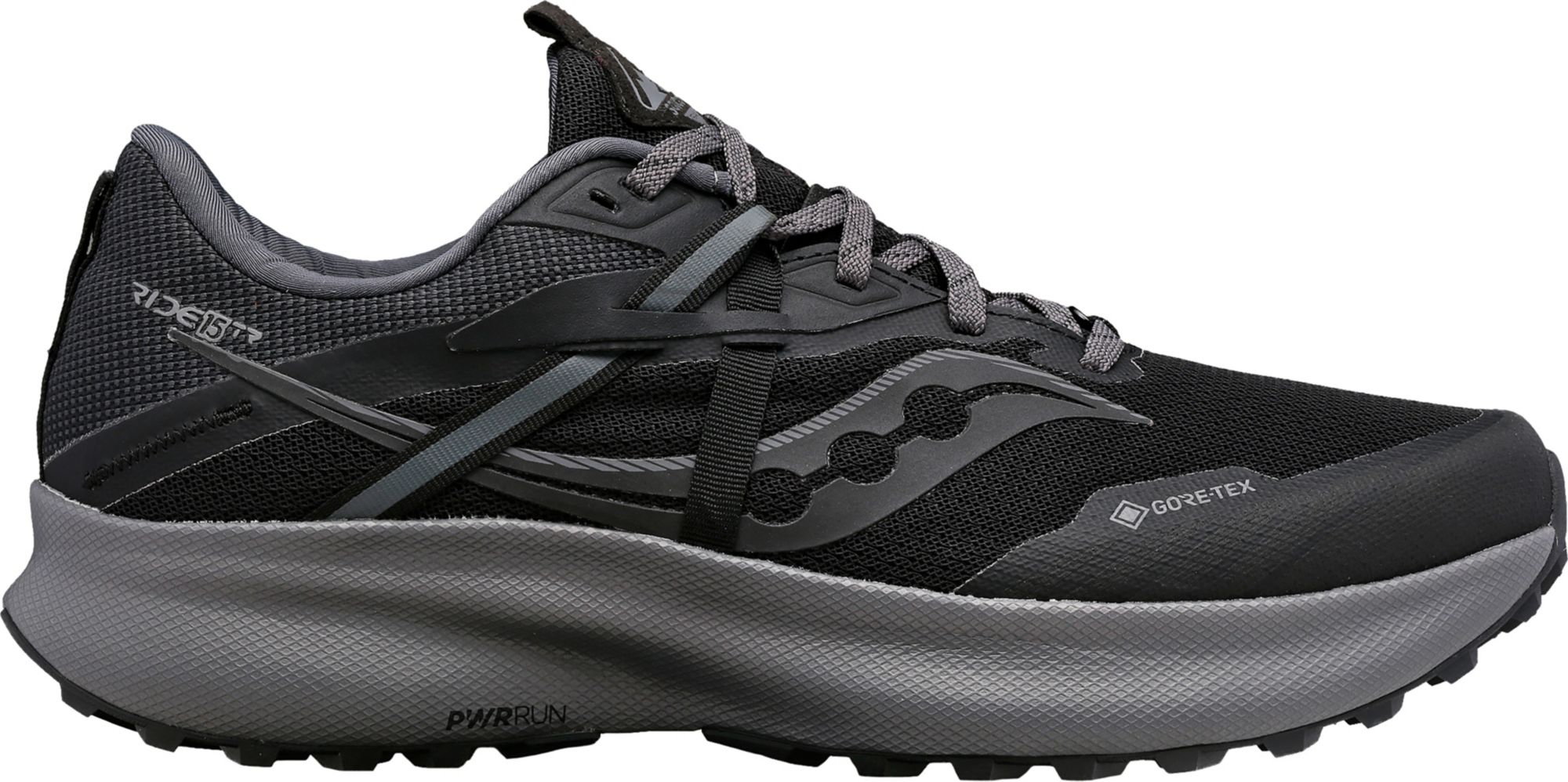 Saucony Men’s Ride 15 TR GTX Running Shoes, Size 10, Charcoal | Black Friday Deal