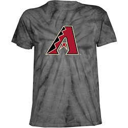 Stitches Adult Arizona Diamondbacks Black Tie Dye Logo T-Shirt