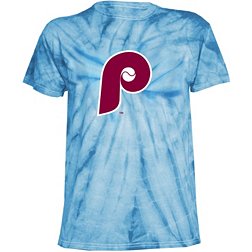 Stitches Men's Philadelphia Phillies Blue Tie Dye T-Shirt