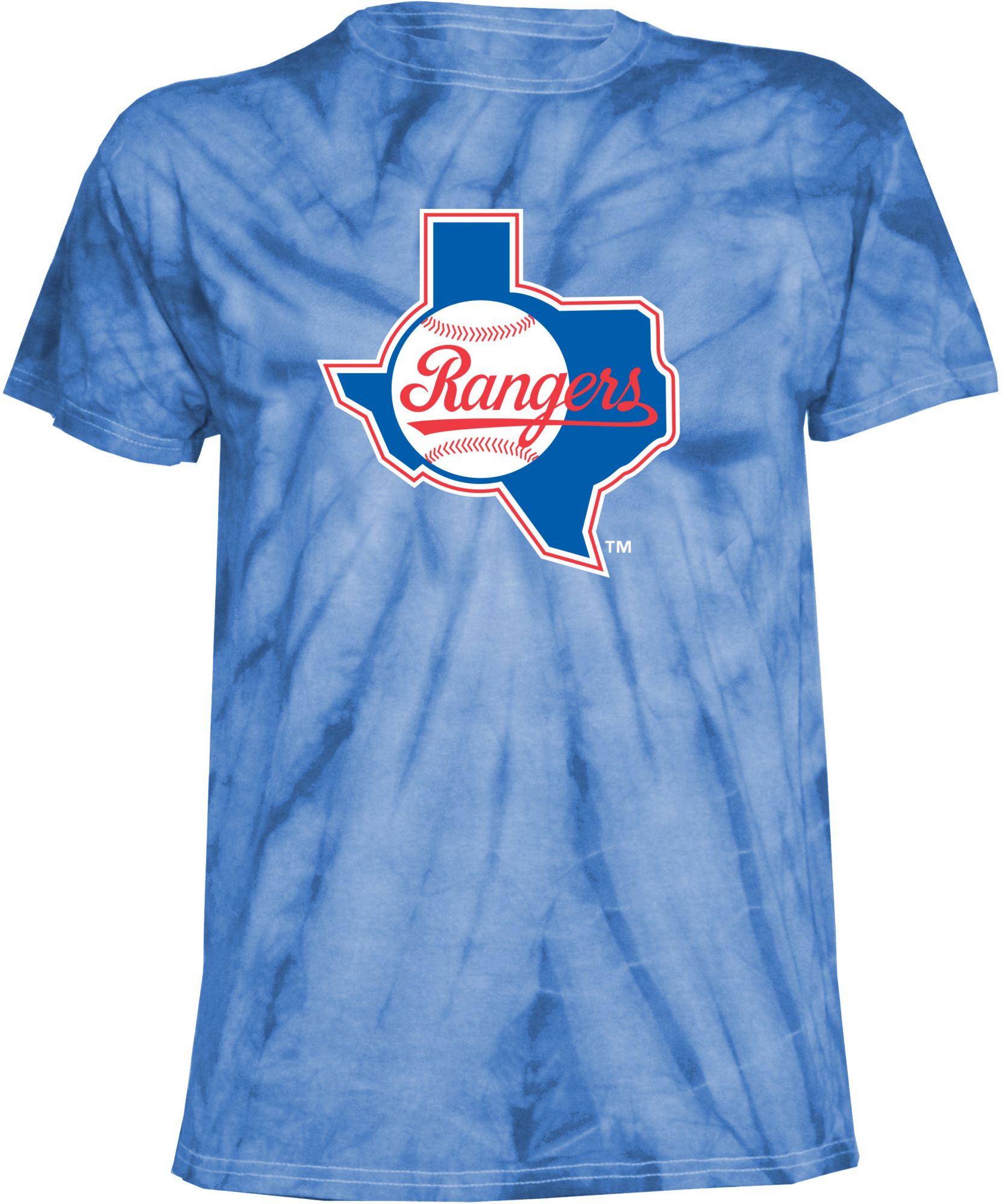 Stitches Youth Texas Rangers Blue Tie Dye T-Shirt