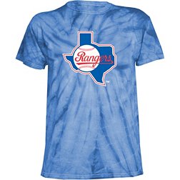 Stitches Youth Texas Rangers Blue Tie Dye T-Shirt