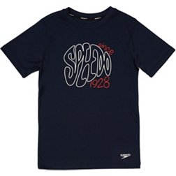Speedo Boys' Graphic Short Sleeve Swim Shirt