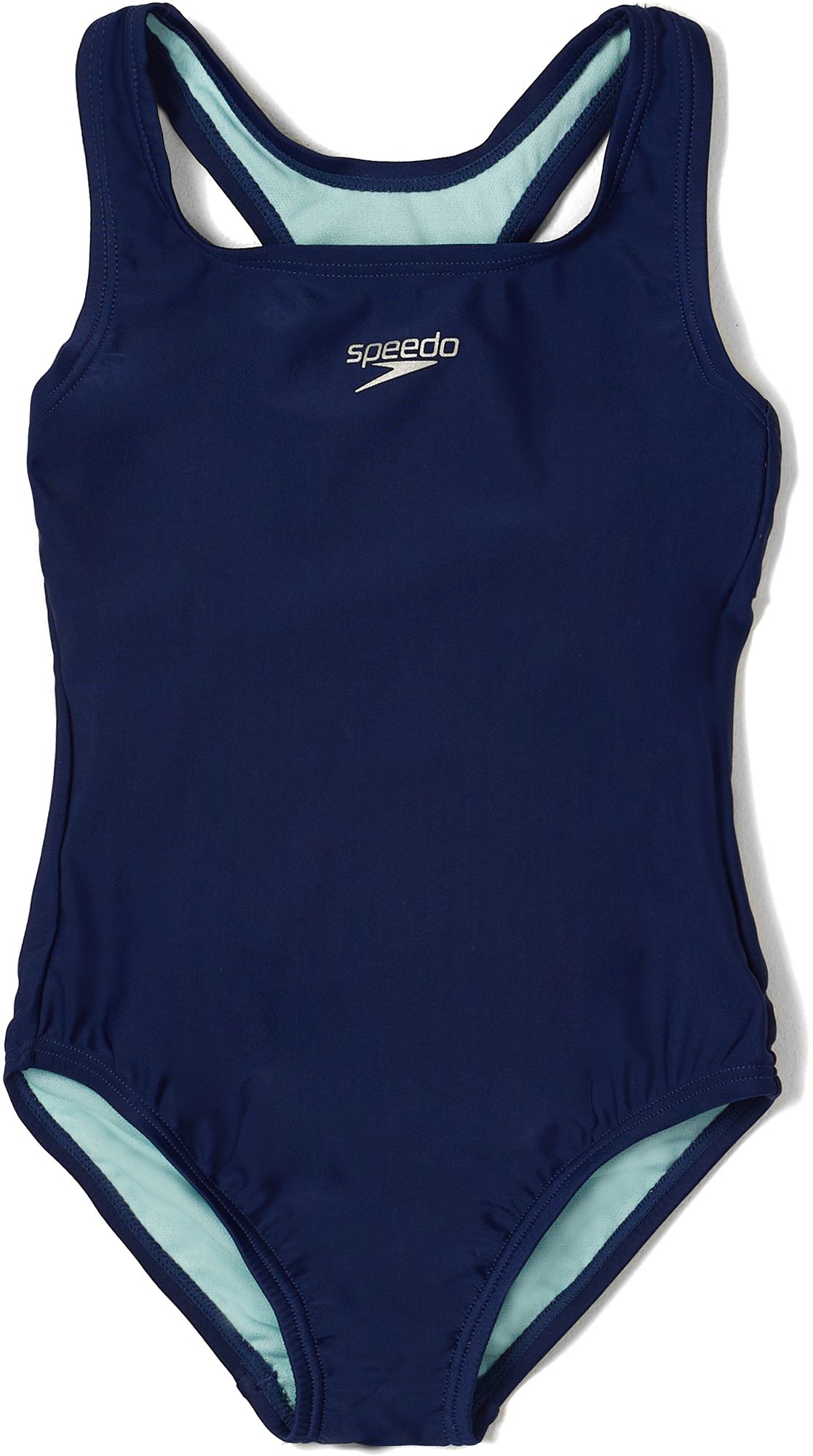 Speedo Girls' Solid Racerback One-Piece Swimsuit