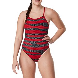 Speedo Women's Contort Stripes One-Piece Swimsuit