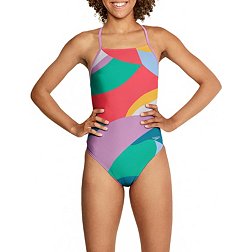 Speedo Women's Printed T-Back One-Piece Swimsuit