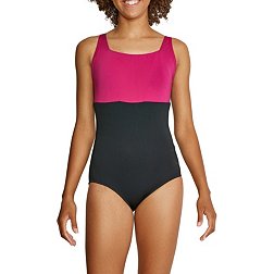 Speedo Women's Square Neck One-Piece Swimsuit