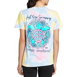Simply Southern Women's Swimming Short Sleeve T-Shirt