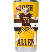 Wyoming Cowboys College #17 deals Josh Allen Dual Patch Sewn Jersey YELLOW NWT LARGE