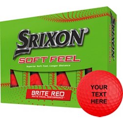 Srixon 2023 Soft Feel Matte Red Personalized Golf Balls