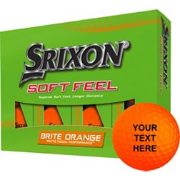 Srixon 2023 Soft Feel Matte Orange Personalized Golf Balls