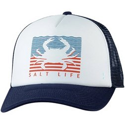 Salt Life Men's Crabbin Flag Trucker Hat