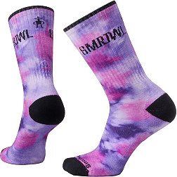 Smartwool Men's Athletic Far Out Tie Dye Print Targeted Cushion Crew Socks