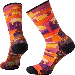 Sargent Vog Socks - Orange/Lavender, Zebra pattern sock
