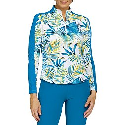 Tail Women's Long Sleeve 1/4 Zip Pierce Golf Shirt