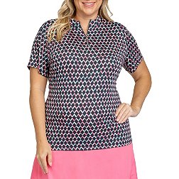 Tail Women's Short Sleeve 1/4 Zip Shoulder Inserts Golf Polo