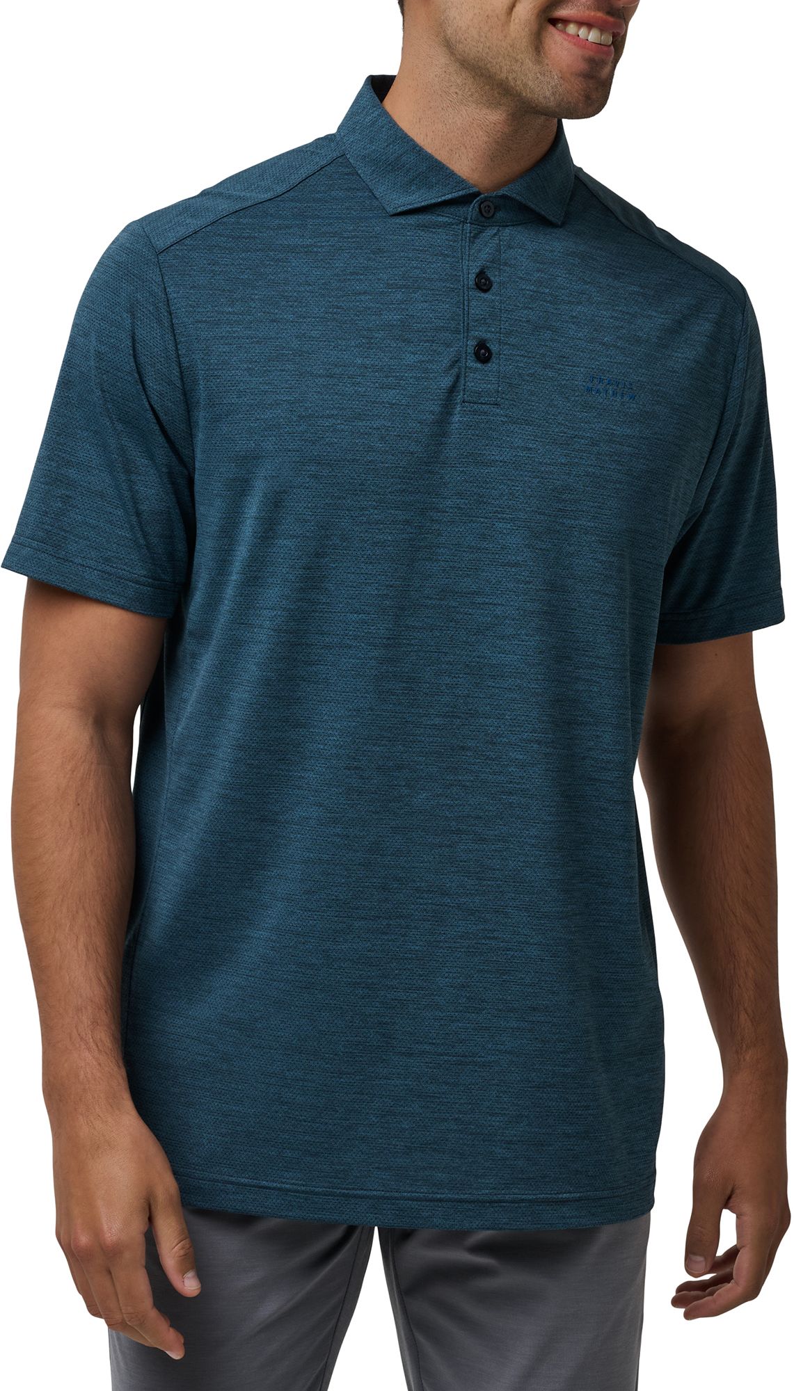 TravisMathew Men's Heater Pro Golf Polo
