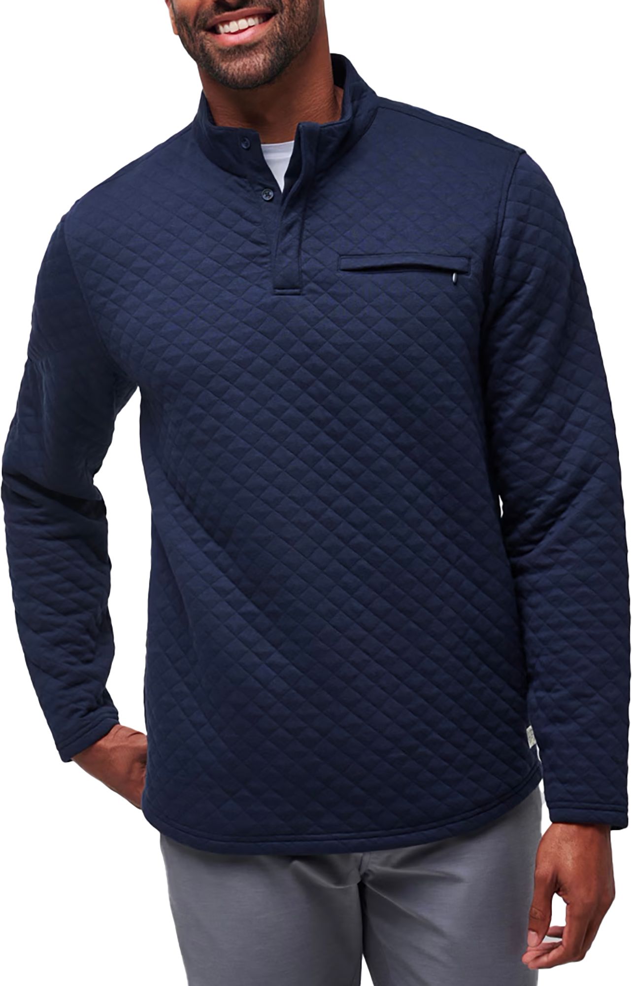 TravisMathew Men's Transatlantic ¼ Zip Golf Pullover