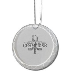 The Memory Company 2023 World Series Champions Texas Rangers Round Glass Ornament