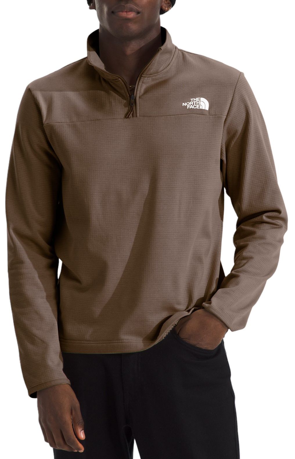 The North Face Men's Cedar Trail 1/4 Zip, Medium, Smokey Brown