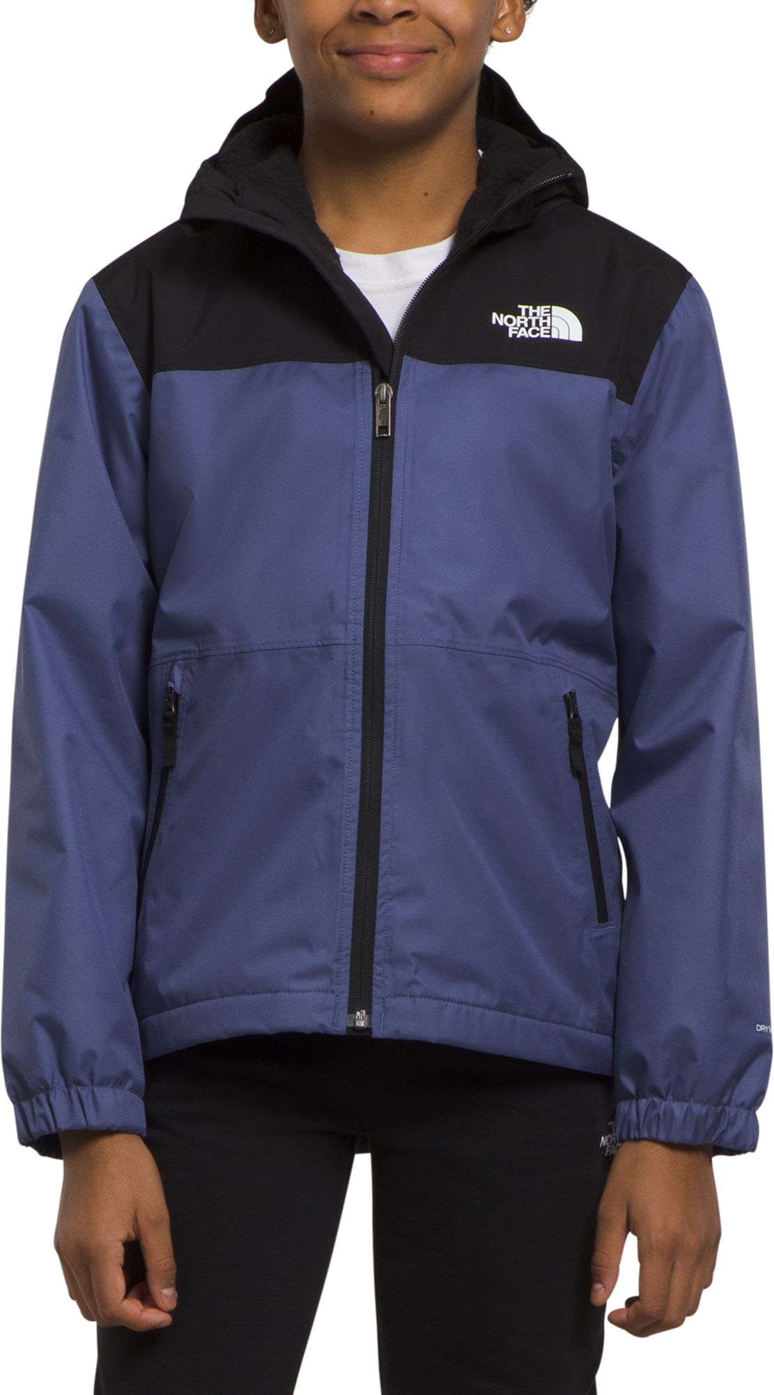 The North Face Boys' Warm Storm Rain Jacket, XL, Cave Blue