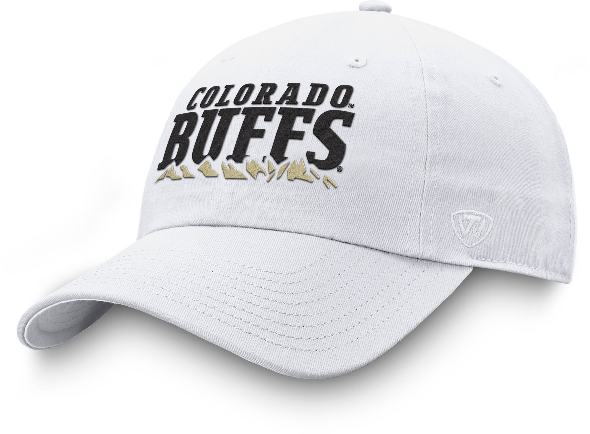 Top of the World Men's Colorado Buffaloes White Mountain Crew Adjustable Hat