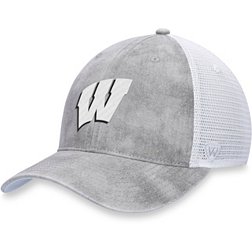 Top of the World Men's Wisconsin Badgers Slate Grey Original Mesh Trucker Hat