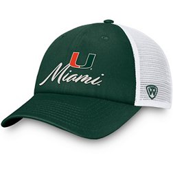 Top of the World Women's Miami Hurricanes Green Charm Trucker Hat