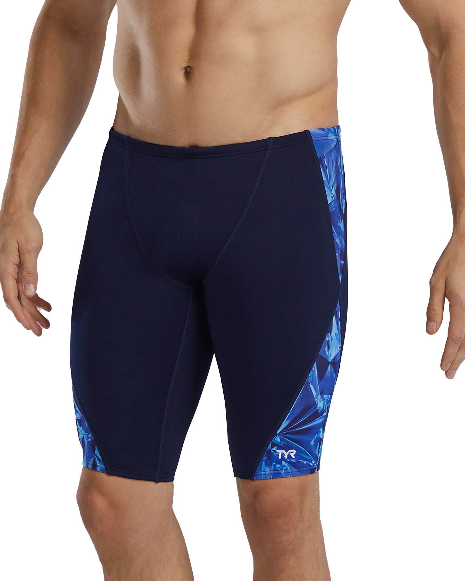 Photos - Swimwear TYR Men's Durafast Eliste Crystalized Jammer Swimsuit, Size 34, Blue 23TYR 