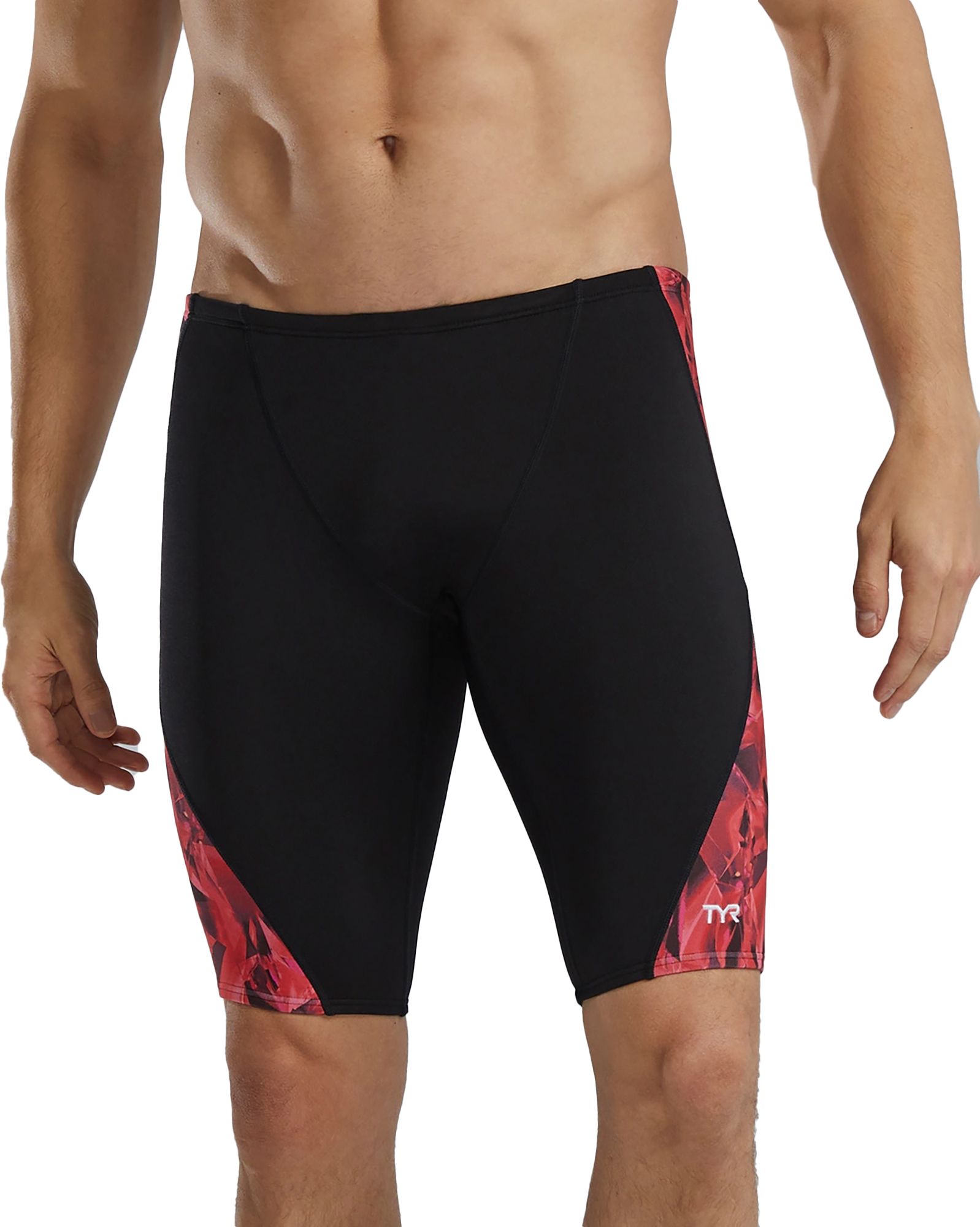 Photos - Swimwear TYR Men's Durafast Eliste Crystalized Jammer Swimsuit, Size 34, Red | Fath 