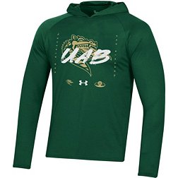 Under Armour UAB Blazers Green Hooded Long Sleeve Bench T-Shirt