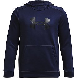 Under Armour Men's Hoodie, Hooded Sweatshirt Cotton/Polyester Blend 1362104  Grey (Small)